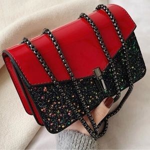 Red & Black sparkly purse❤️🖤